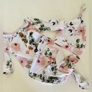 Caden lane Millie’s dusty rose knot gown and hat